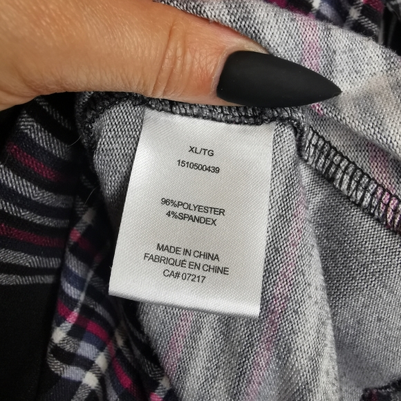 Warehouse One Gathered Front Plaid Top Size XL - Picture 5 of 5